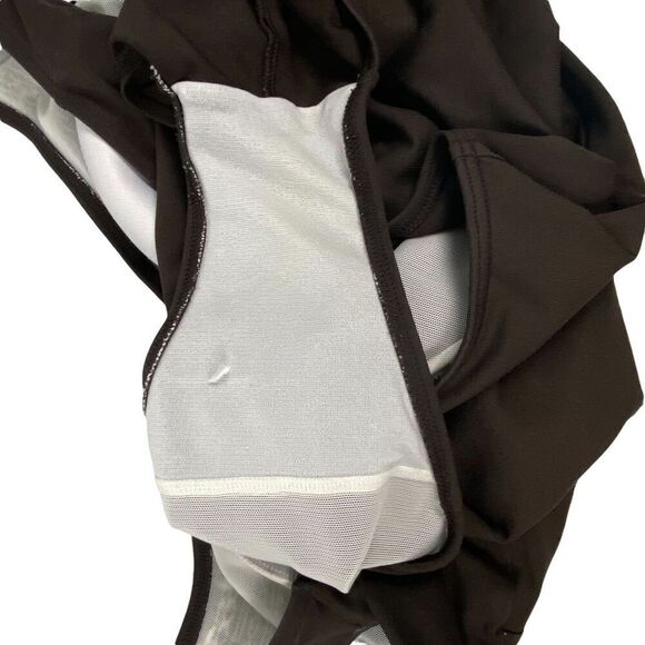 Christina Brown and White Embroidered One Piece Swim Suit - Picture 3 of 7